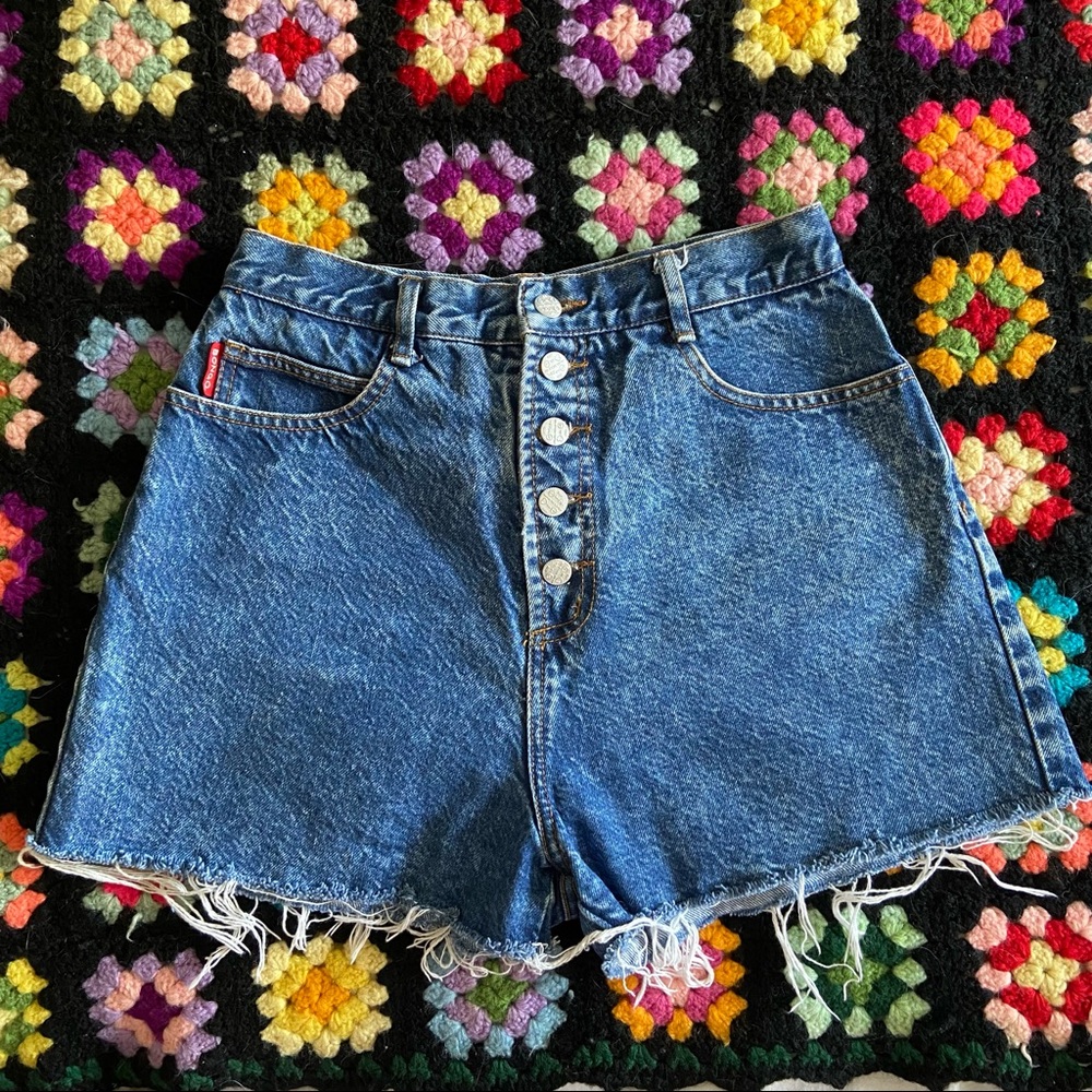 Vintage Bongo High Waisted Denim Cutoff Shorts